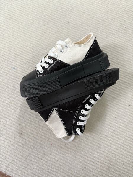 Blackkbbo - Square-Toe Canvas Shoes