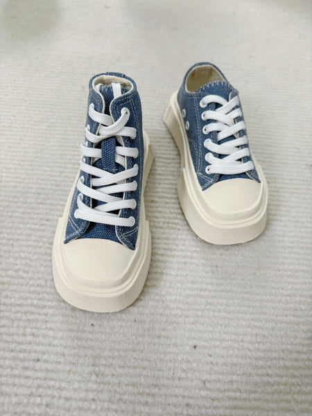 Blackkbbo - Square-Toe Canvas Shoes