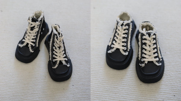 Blackkbbo - Square-Toe Canvas Shoes