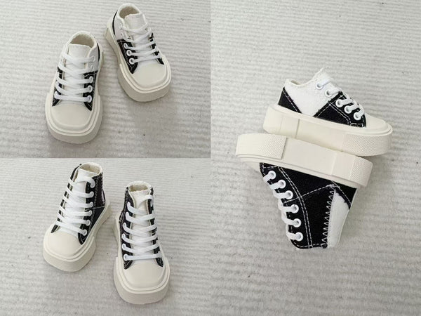 Blackkbbo - Square-Toe Canvas Shoes (MSD)