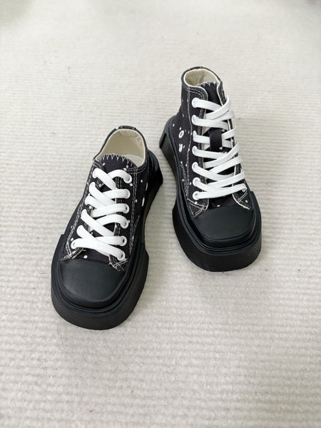 Blackkbbo - Square-Toe Canvas Shoes