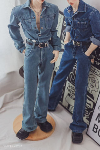 XY Studio - HnC Series Temperature Contrast ~ Denim Jumpsuits