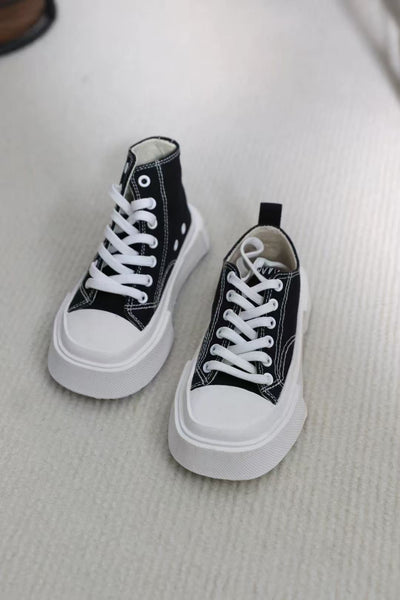 Blackkbbo - Square-Toe Canvas Shoes
