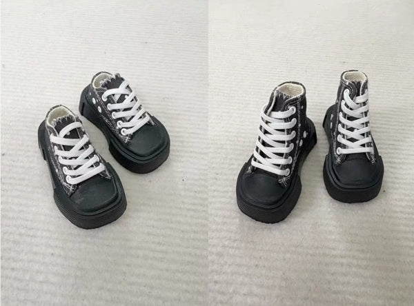 Blackkbbo - Square-Toe Canvas Shoes (MSD)