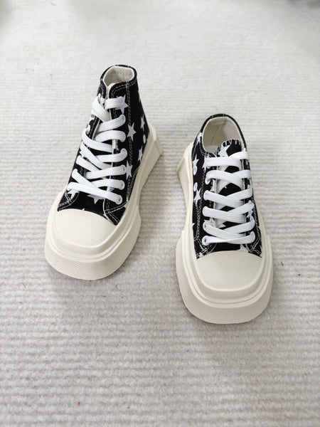 Blackkbbo - Square-Toe Canvas Shoes