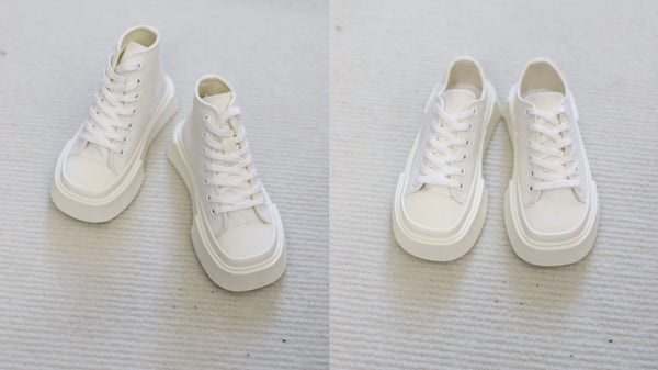 Blackkbbo - Square-Toe Canvas Shoes
